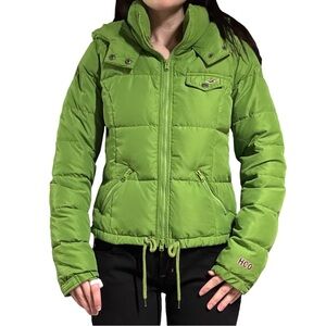 NWT✨ | Hollister | Deadstock Vintage Y2K Green Down Feather Fill Puffer Jacket